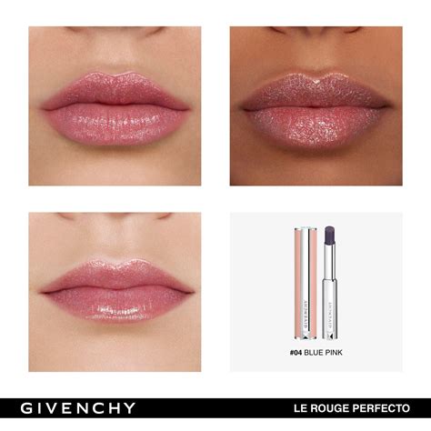 givenchy le rouge perfecto beautifying lip balm 04 blue pink